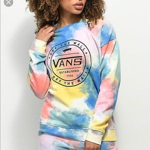 Vans Newhouse Tie Dye Crew Neck Sweatshirt